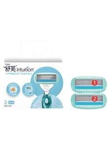 Schick Intuition Hydro Silk Mini Women's Comfortable Silky Bikini Razor, Contains Chamomile, Lightweight & Portable, Suitable For Sensitive Skin / 2 Replacement Blades / Smooth Hair Removal - Mint Green - View 7