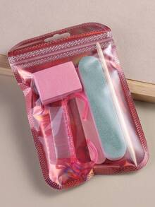 Bộ dụng cụ chăm sóc móng tay 1/5/10 món, bao gồm dũa móng mini và dụng cụ đẩy biểu bì bằng gỗ, dũa móng hai mặt, dụng cụ đẩy biểu bì bằng gỗ, dụng cụ làm sạch móng, dụng cụ đẩy móng và bút vẽ móng, thích hợp cho việc tự chăm sóc móng tại nhà. - Màu hồng chuyển sắc - Xem 8