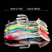 5件套软饵钓鱼套装，适用于淡水和海水垂钓——送给钓鱼爱好者的绝佳礼物 - 彩色 - 查看 6