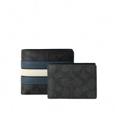  Coach Varsity Printed Men's Card Bag Wallet CW385WTC