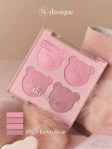 Dasique 4-Color Matte Blush Palette, Highly Pigmented Long-Lasting Luminous Blush, Vegan Formula, Smooth Powder Texture, Fashion Makeup Brand, Christmas Gift For Her, Bridal Essential, Summer, Valentine's Day, Vacation Must-Have - #17 Mauve Bear - 查看 9