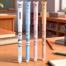 1/2/4支装（随机款式）动物造型可擦笔套装，多种动物图案，适合学生返校礼物，舒缓压力软胶玩具，可爱按压式圆珠笔，时尚外观，耐用防漏设计，必备文具 - 套裝 - 查看 6