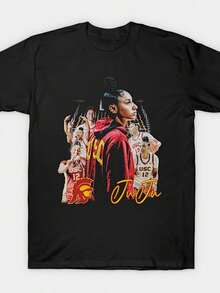 Camiseta Juju Watkins College Vintage Bootleg, Regalos para el Día de San Valentín, Regalos para Novio y Novia, 220G, Algodón Puro, Camiseta con Estampado por Transferencia de Calor - Negro - Ver 2