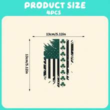 4pcs Car Stickers And Decals, Car Window Decals Vinyl,  American Flag With Camouflage Pattern Automotive Decals,Funny Bumper Stickers - A - 查看 8
