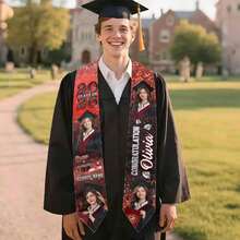 1PC Personalized Graduation Stoles, Custom Name & Photo Graduation Sash, Class Of 2026 Graduation Gifts - 62"X4.5" - Multicolor - View 5