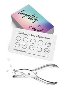 50pcs Loyalty/Reward Cards - 5-10 Stamps Reward System, Suitable For Retail Stores, Cafes, Hair Salons And Small Businesses - Multicolor - View 7