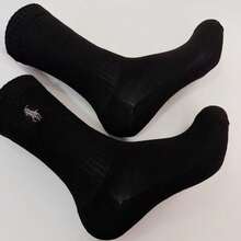 Polo Ralph Lauren 6-Pack Mid-Calf Dress Socks | Men's Embroidered Business Casual Athletic Socks - màu đen - Xem 2