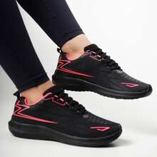 Men's And Women's Fitness Shoes, Black, Lightweight, Comfortable, For Gym, Running, Training, And Walking, Sizes 34 To 43 - RF02 - Đen/Hồng SP - Xem 4