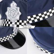 12pcs Kids Costume Set, Complete Role Play Outfit, Occupational Simulation Traffic Role Play Toys, Suitable For Halloween - Blue - View 2