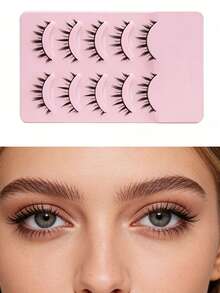 黑色分段式假睫毛 - 黑色 - 查看 8