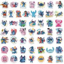 Disney 50pcs Stitch Waterproof Stickers, Suitable For Decorating Water Bottles, Luggage, Bicycles, Cars, Etc. Great Gift For Mom, Dad, Grandma, Grandpa, Teachers, Sisters, Brothers, Friends, And More - 1 Set - View 6