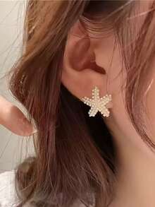 2026 New Exaggerated Starfish & Pearl Earrings, Korean Elegant Fashion Earrings, Earring Accessories - Starfish - View 3