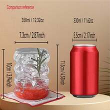 1/2/4个装,350毫升和500毫升玻璃杯,高硼硅玻璃材质,可重复使用,适用于咖啡、抹茶、冷热饮、果汁、牛奶、冰咖啡等,适合春夏两季,是返校、生日、节日送礼佳品。 - 彩色 - 查看 6