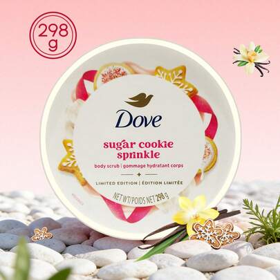 Dove 1罐298克多芬身体磨砂膏，香草蜂蜜香型，柔滑滋润，温和去角质，滋养全身肌肤