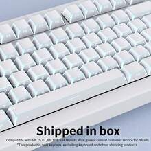 The Mechanical Keycap Set 134 Is Compatible With The 68/98/87 Universal Model, With Foldable Keycaps That Have Transparent Edges And Mechanical Keyboard Keycaps. - View 4