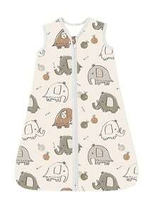 1pc Baby Sleeveless Printed Sleeping Bag - Soft, Breathable, Skin-Friendly With Cute Animal Prints, Anti-Kick Swaddle, Bidirectional Zipper Design, Unisex For Baby Boys And Girls, Suitable For All Seasons! - Sleeveless Printed Baby Sleeping Bag - View 17