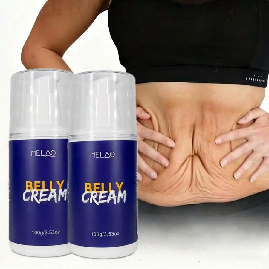 MELAO 腹部、臀部、大腿紧致保湿按摩霜，蕴含天然精油，100克/3.53盎司 - 2個 - 查看 1