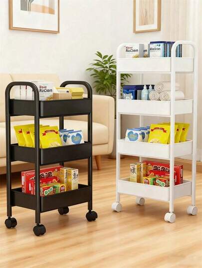 5/4/3-Tier Rolling Storage Cart, Underwear Organizer, Thick Tubes, Strong Load-Bearing Capacity, Multi-Layer Storage Rack, Suitable For Kitchen, Bedroom, And Outdoor Camping, Durable Plastic Design, Multifunctional Storage Cart | Stylish Modern Shelf | Sturdy Storage Rack, Great For Halloween, Christmas Gifts