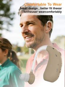 Rechargeable Hearing Aids Earphone, USB Power Supply, Polymer Lithium-Ion Battery, Audio Enhancement, Clear Communication Hearing Aids Earphone. - Khaki - View 5