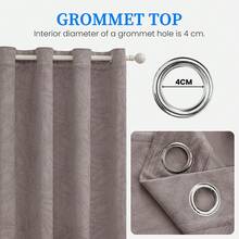 YSTYLE Tende oscuranti al 100%, set da 2, tende termiche effetto lino, tende opache con occhielli, tende insonorizzate, tende per camera da letto, moderne - Rosso - Visualizzare 5