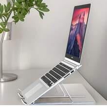 可调节铝合金可折叠黑色笔记本电脑支架 - 彩色 - 查看 7