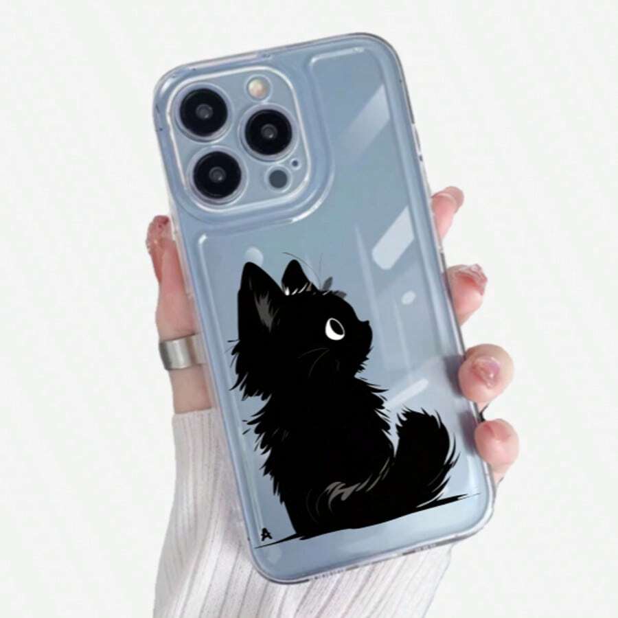 Funda espacial creativa y moderna, compatible con varios modelos de teléfono, con diseños personalizados. - Variante Gato Negro 2 - Ver 1
