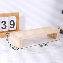 Elevadores rectangulares de madera para exhibición de joyas, elevadores de exhibición de madera, accesorios de escaparate, soporte de exhibición desmontable para manualidades - madera S - Ver 14