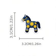 100pcs Cute Horse Stickers, Chinese Style Creative Decorative Stickers For Diary, Notebook Scrapbook Supplies Stationery Funny Stickers - 100pcs - View 2