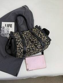 Elegant Women's Large Capacity Soft Leather Tote Bag, Versatile For Commuting - Black - View 4