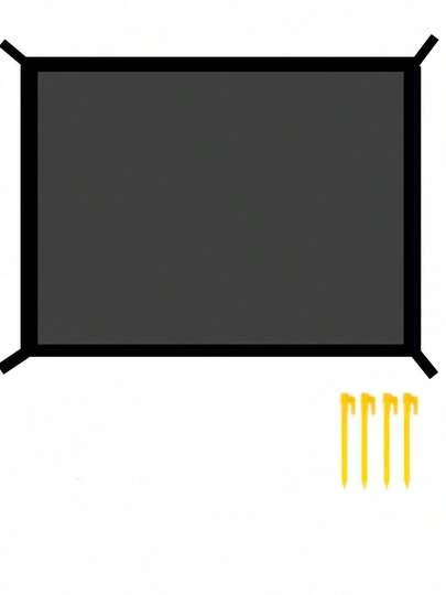 1 pieza Nueva manta de playa con borde, alfombra de playa impermeable y grande, y almohadilla de picnic portátil, adecuada para el patio, el parque, los viajes, el camping, las reuniones al aire libre, las fiestas de cumpleaños, etc. Puede ser un regalo de San Valentín para la novia, equipo de comedor al aire libre familiar, artículo esencial y ligero para la playa (incluye 4 estacas y bolsa de almacenamiento)