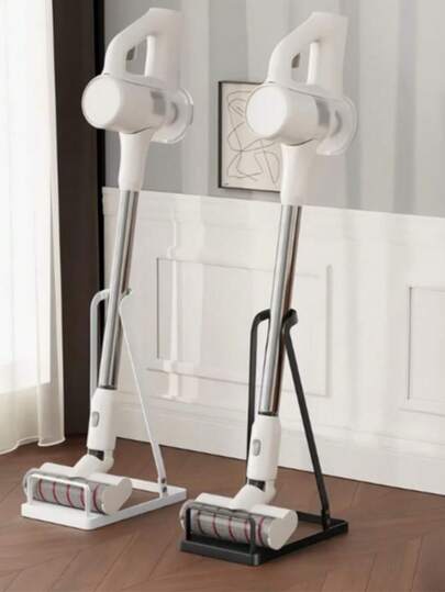 1个立式无孔吸尘器收纳架，多功能收纳架，节省空间的家居用品，适用于浴室拖把、室内厨房整理、地板收纳架、工具收纳架、拖把架，也适用于其他品牌产品