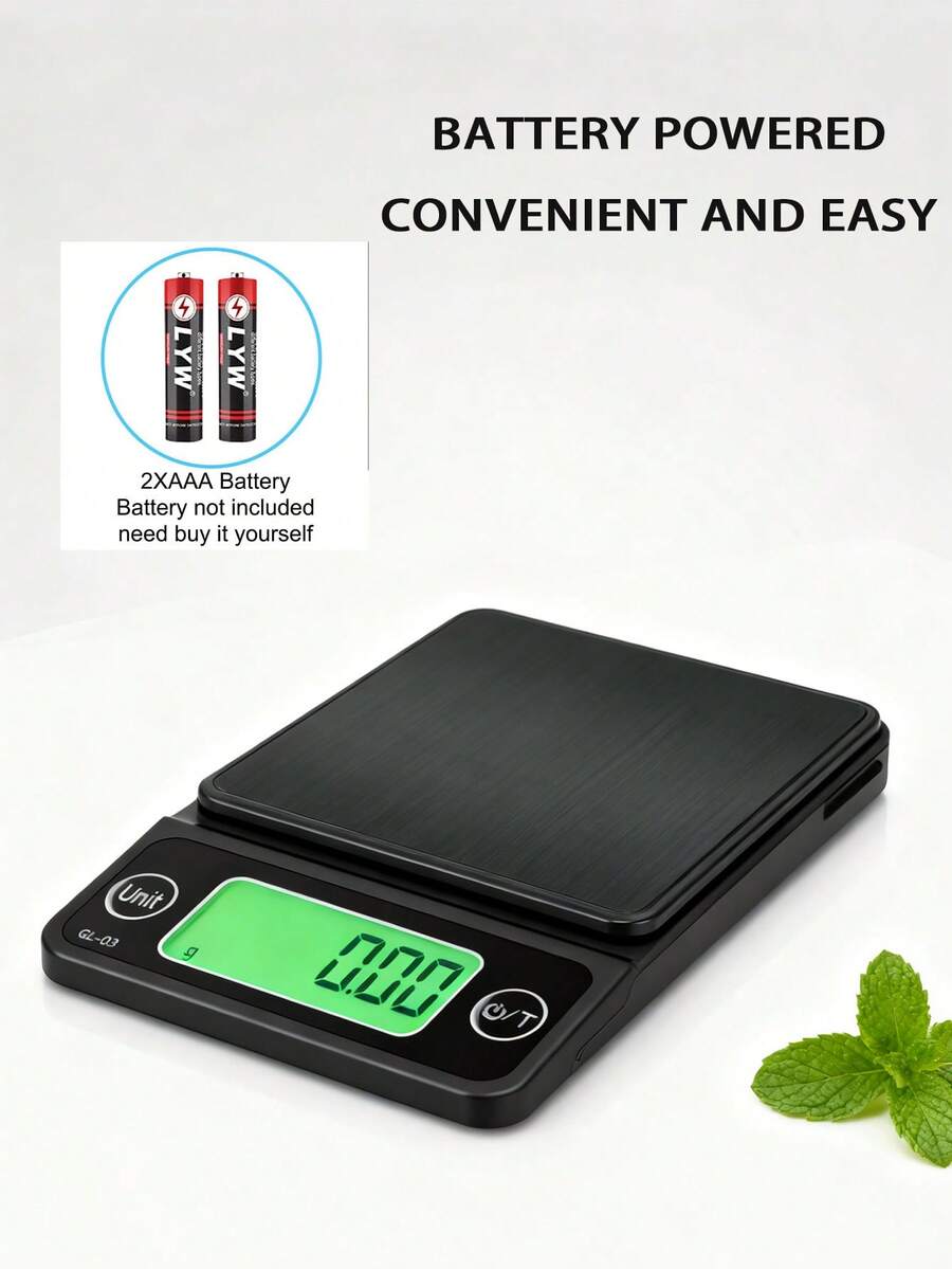 1个小型电子秤，珠宝秤，黄金秤，粉末秤。快速准确地称量茶叶、咖啡豆、粉末、珠宝、金属和其他小物件。最大称量500克，适用于厨房和日常计量。不含电池。[新年促销] - 彩色 - 查看 1