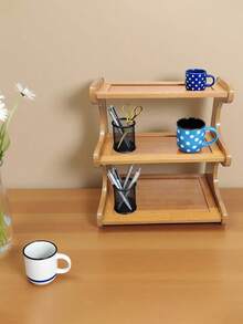 Bathroom Countertop Organizer,Vanity Organizer And Storage For Cosmetic Skincare Perfume, Ideal Storage Solution For Perfumes, Cosmetics, Spices, Handmade Toys, Office Supplies. - Mocha Brown - View 9