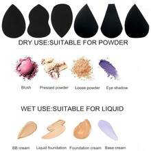 Black Makeup Sponge Egg, Black Water Drop Shaped Stamp Makeup Sponge Puff - Makeup Sponge Puff - View 3