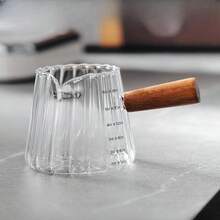 Bình đựng kem bằng gỗ có tay cầm sáng tạo, bát đựng nước chấm nhỏ, bình đựng sữa có tay cầm bằng gỗ, bát đựng nước chấm, cốc đong cà phê. - trong suốt - Xem 10
