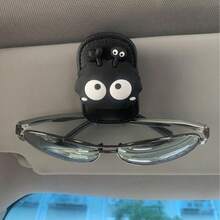 1 pièce Clip de lunettes de soleil magnétique à design mignon d'elfe mineur de charbon, support de lunettes magnétique puissant, décoration intérieure de voiture, design unique, fixation magnétique, clip de lunettes de voiture élégant - A - Voir 4