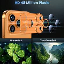 1pc Of Metal Tempered Glass Lens Shield, Complete Coverage, Back Camera Protective Film, High Definition For Iphone Air /17 Pro/17 Pro Max - Multicolor - View 5