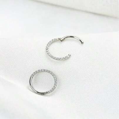 1 chiếc khuyên mũi bằng thép không gỉ 16G, khuyên tai dạng khớp nối, khuyên sụn tai, khuyên vành tai, khuyên xoắn ốc, khuyên vách ngăn mũi, trang sức xỏ khuyên.