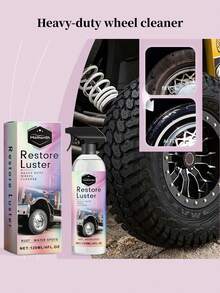 Limpiador de ruedas de alta resistencia, descontaminación de ruedas y llantas, agente de limpieza y mantenimiento antienvejecimiento y antipolvo con espuma - 120 ml - Ver 2