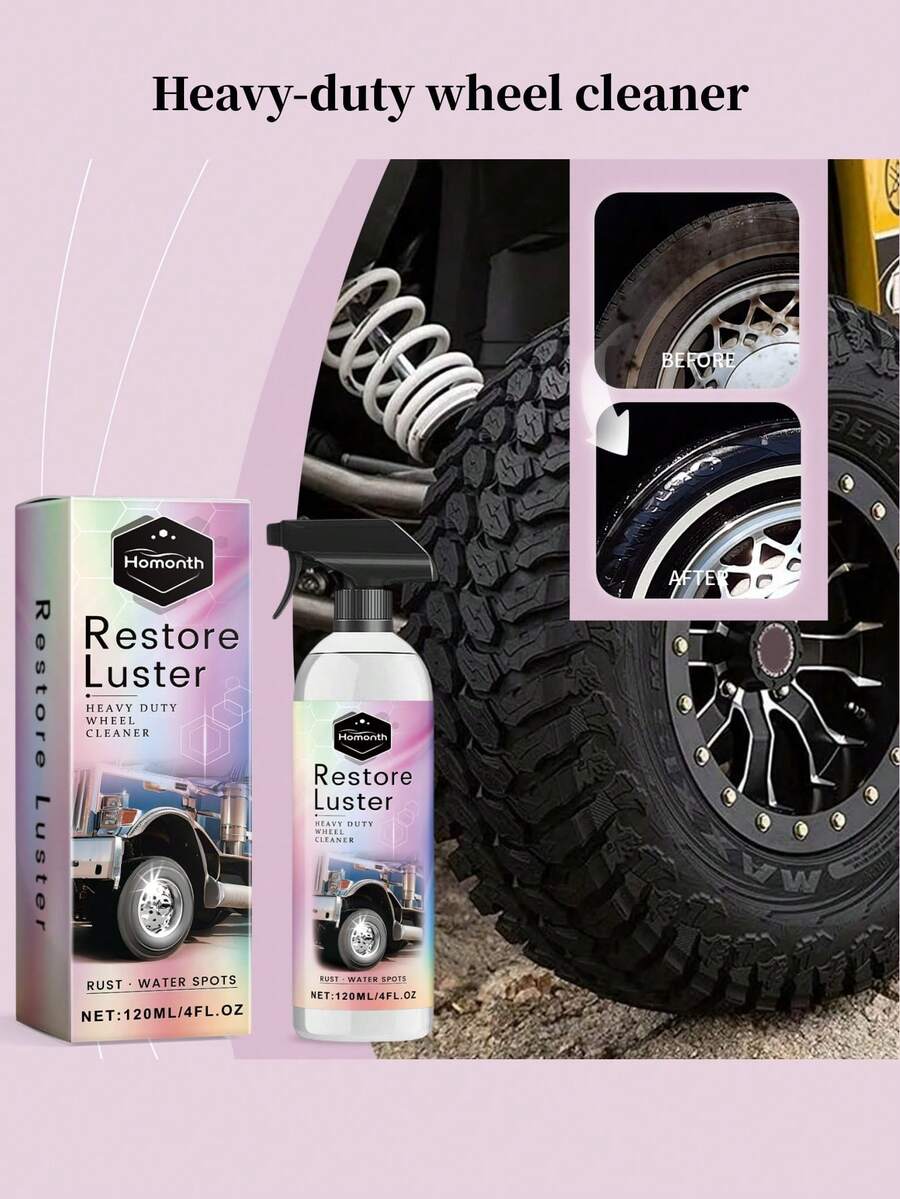 Limpiador de ruedas de alta resistencia, descontaminación de ruedas y llantas, agente de limpieza y mantenimiento antienvejecimiento y antipolvo con espuma