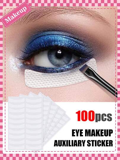 100 piezas/5 hojas - Set de pegatinas de sombra de ojos y delineador, almohadillas de extensión de pestañas no tejidas, herramientas de maquillaje para maquillaje de ojos, pegatinas de plantilla de delineador, herramientas de extensión de pestañas, accesorios de maquillaje de ojos, moldes de maquillaje de ojos, pegatinas de plantilla de delineador, pegatinas de asistencia de maquillaje de ojos para principiantes