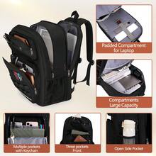 NEWHEY 15.6 Inch Laptop Backpack With USB Port For Men, Suitable For Travel, Work And School, Black - Multicolor - View 8