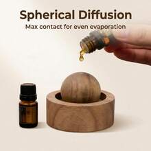 Elegant Walnut Wood Aroma Diffuser - Wooden Fragrance Diffuser - Wooden Essential Oil Diffuser - Suitable For Home And Car Aromatherapy Diffusion - Elegant Wooden Aroma Diffuser - Perfect Gift Choice - 2pcs - View 4