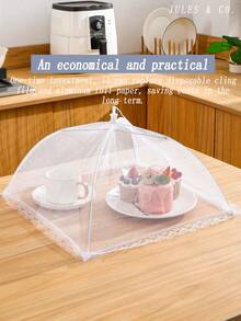 Aesthetic Foldable Food Cover With Tight Netting To Block Flies Elegant Pop-Up Food Tent Mesh Net For Outdoor Lovers Portable Food Protector Perfect For Camping Kitchen Essentials Wedding Party Supplies Home Household Items Kitchen Items Camping Apartment Essentials Hogar Charcuterie Supplies - 彩色 - 查看 6