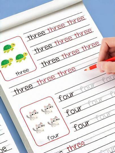 1pc High Definition English Letter Tracing & Coloring Workbook, Handwriting Practice Notebook, Writing Tool For Beginners