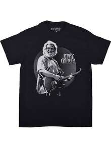 Liquid Blue Men'S Standard Jerry Garcia Touch Of Grey T-Shirt | Black, Small, Casual Fit, High Neck, Print Pattern, Slight Stretch Fabric, All-Season Wear - màu đen - Xem 1