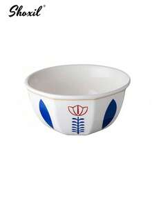 shoxil 1pc Saudi Style Ceramic Dessert Bowl, Decorated With Tulip Flower Pattern, Can Be Used As Snack Bowl, Yogurt Salad Fruit Bowl, Nut Bowl, Tray, Dessert Plate, Suitable For Afternoon Tea, Family Gatherings, Holiday Gifts, Party Supplies, Ramadan Gift Distribution And Other Occasions. - Bowl - View 17