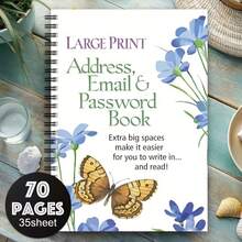 1 cuốn sổ tay xoắn ốc tiện dụng để ghi lại mật khẩu, tên người dùng, mật khẩu đăng nhập internet và máy tính, dùng để lưu trữ mật khẩu tại nhà hoặc văn phòng, làm sổ ghi chép công việc. Món quà hoàn hảo cho đồng nghiệp, quà tặng sinh nhật, quà tặng ngày lễ và các bữa tiệc. Thích hợp để sử dụng hàng ngày và trong các dịp lễ hội, phù hợp với mọi mùa và là lựa chọn lý tưởng cho phụ kiện ngày lễ. - A5 - Xem 7