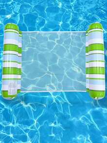 2026 New Inflatable Pool Hammock, Quick Inflation, Sturdy Striped Buoyant Lounger, Water Sports & Beach Pool Party, Single Person Floating Raft - Multicolor - View 5