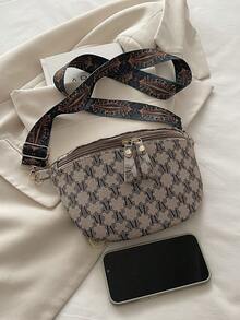 Retro Minimalist High-Quality Handbag, Fashion Casual Versatile Elegant Shoulder/Crossbody Bag For Women & Kids - Khaki - View 3